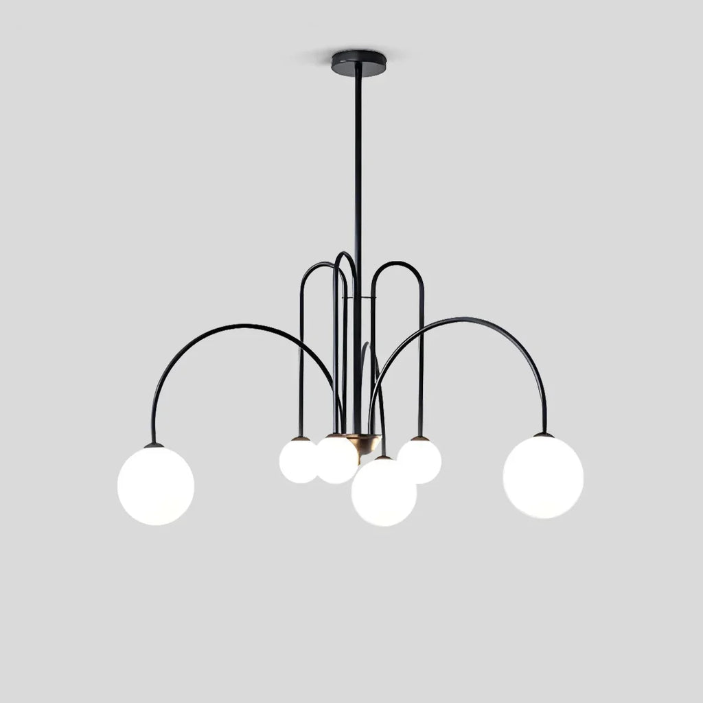 Avi Glass Chandelier With Double Layer Design Contemporary Ceiling Light