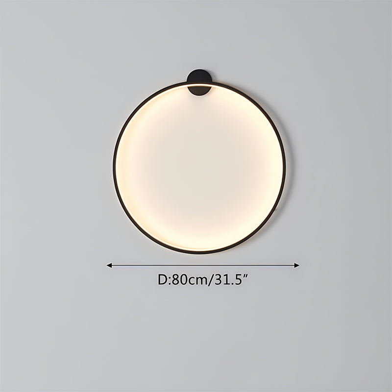 Circular LED Wall Light With Round Ring Design For Living Room