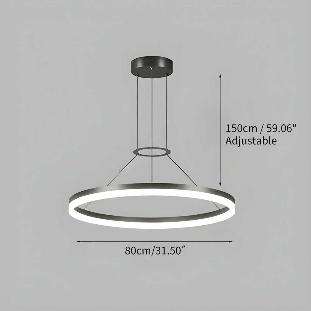 מנורת תלייה עגולה לסלונים ומטבחים עם LED