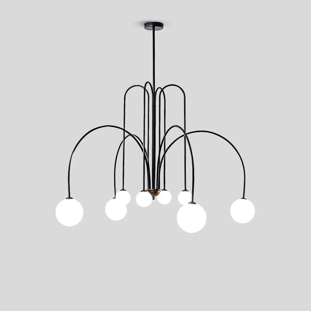 Avi Glass Chandelier With Double Layer Design Contemporary Ceiling Light