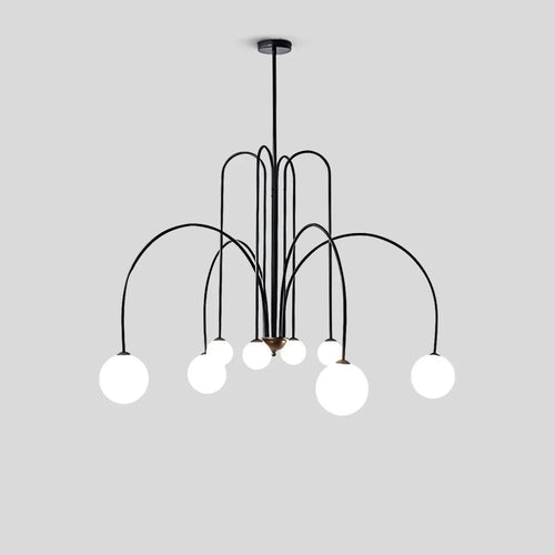 Avi Glass Chandelier With Double Layer Design Contemporary Ceiling Light