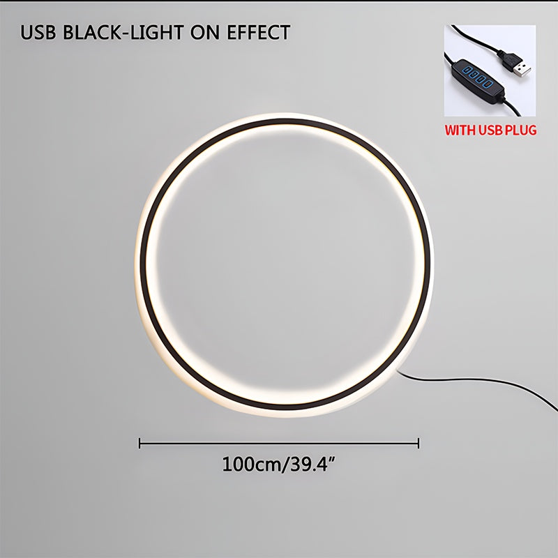 Circular LED Wall Light With Round Ring Design For Living Room