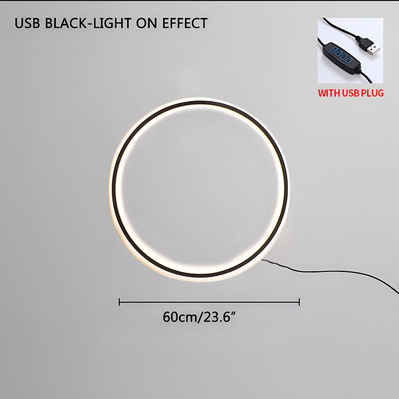 Circular LED Wall Light With Round Ring Design For Living Room