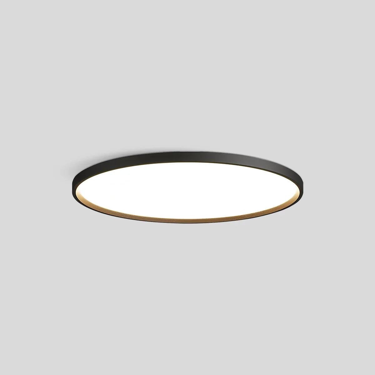 Bedroom Ceiling Light With Slim Flush Mount, Round Profile