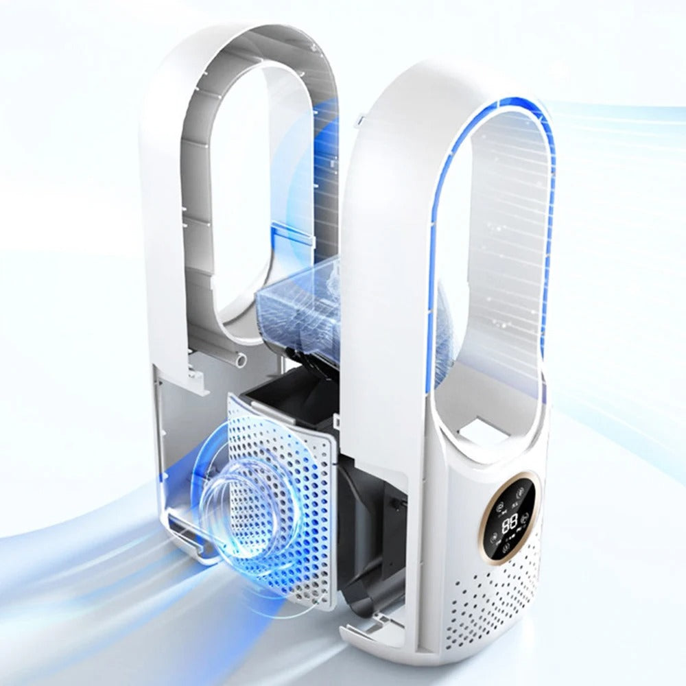 Bladeless Portable Air Conditioner | Ultra-Quiet, Ergonomic Design & Ideal for Home and Office Use | ormexis