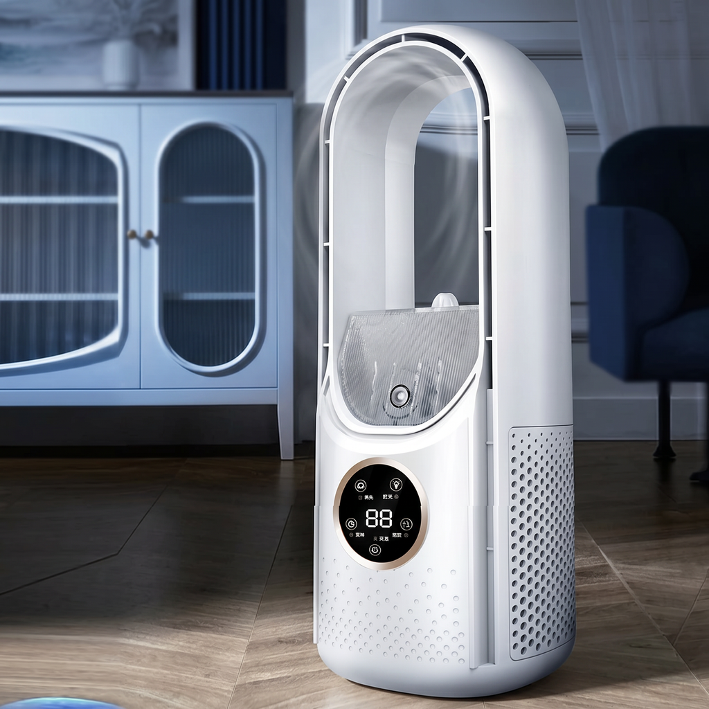 Bladeless Portable Air Conditioner | Ultra-Quiet, Ergonomic Design & Ideal for Home and Office Use | ormexis