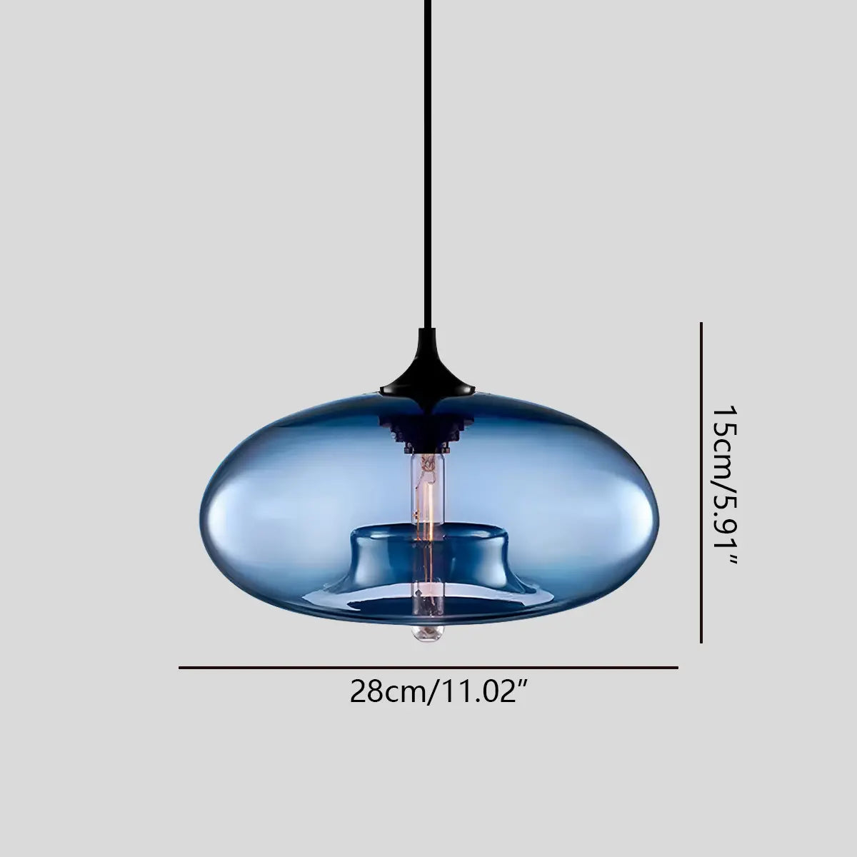Vivid Glass Pendant Fixture for Dining Room Decor Accent