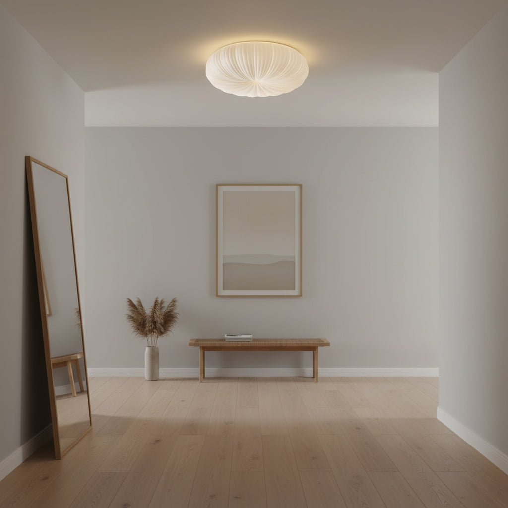 Lámpara de techo al ras plisada Cloud | Ormexis