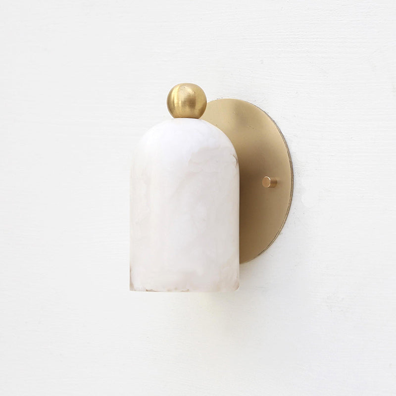 Aplique de pared en forma de cúpula Calla de alabastro | Ormexis