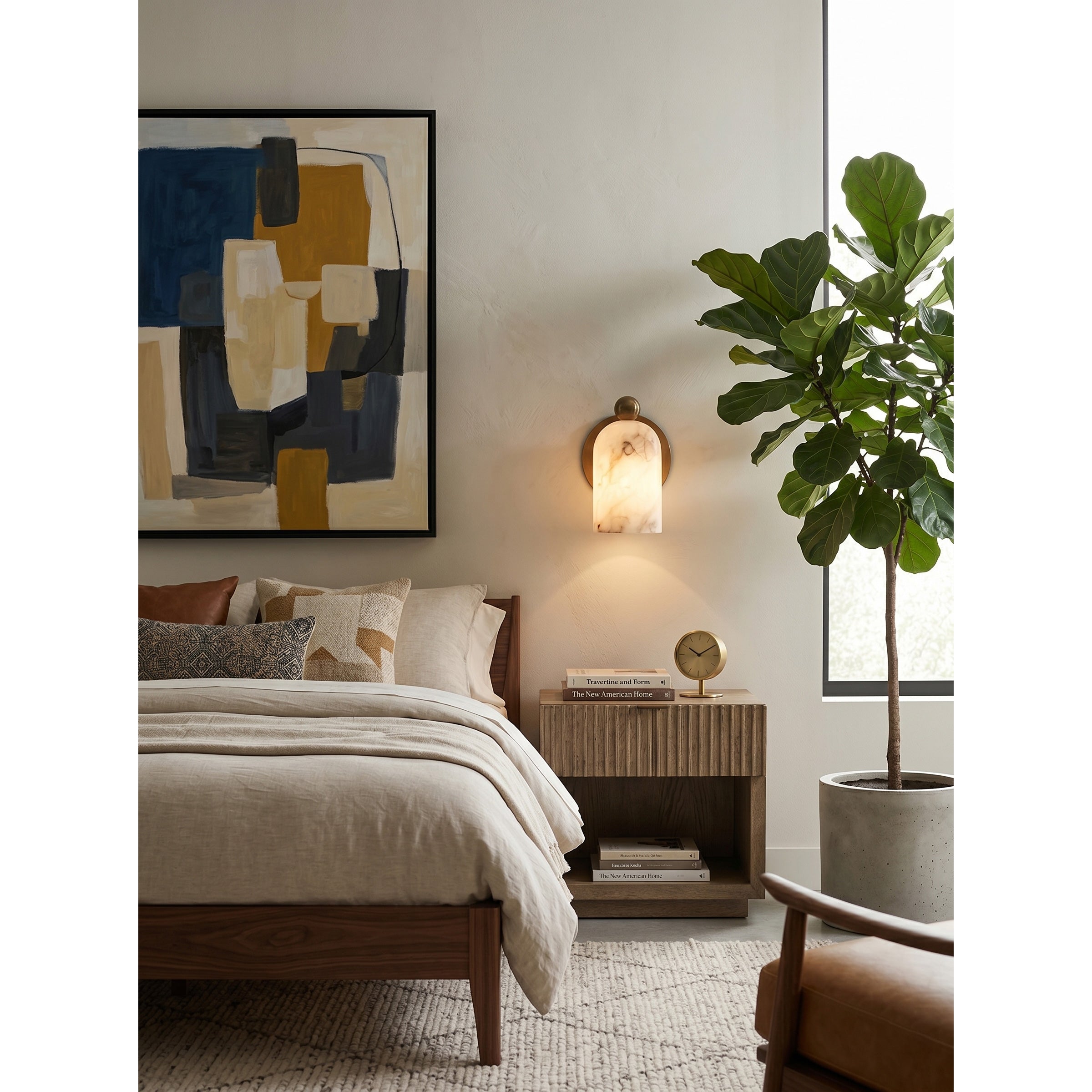 Aplique de pared en forma de cúpula Calla de alabastro | Ormexis