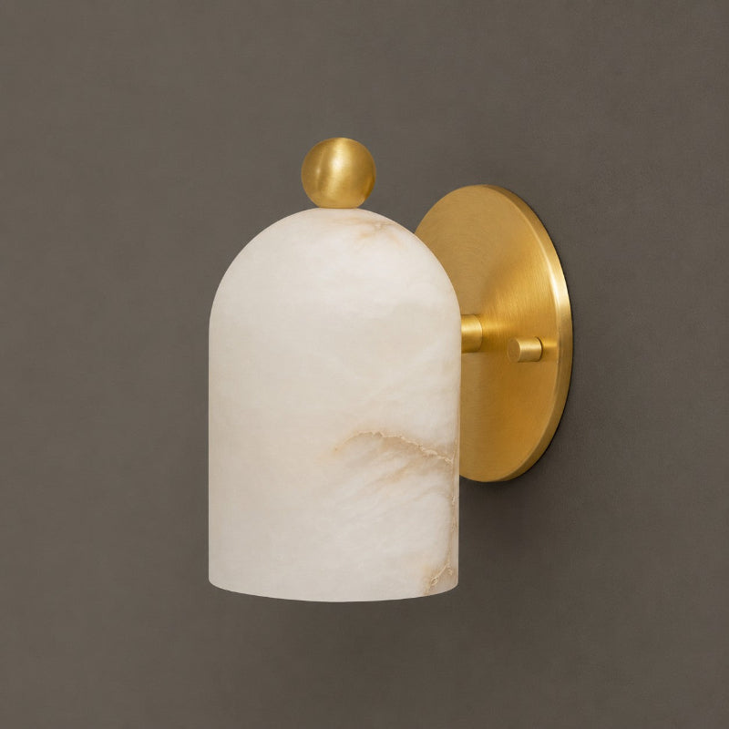 Aplique de pared en forma de cúpula Calla de alabastro | Ormexis