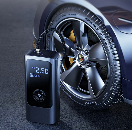 Dual-Power Inflator For Home And Travel, Compact Air Compressor