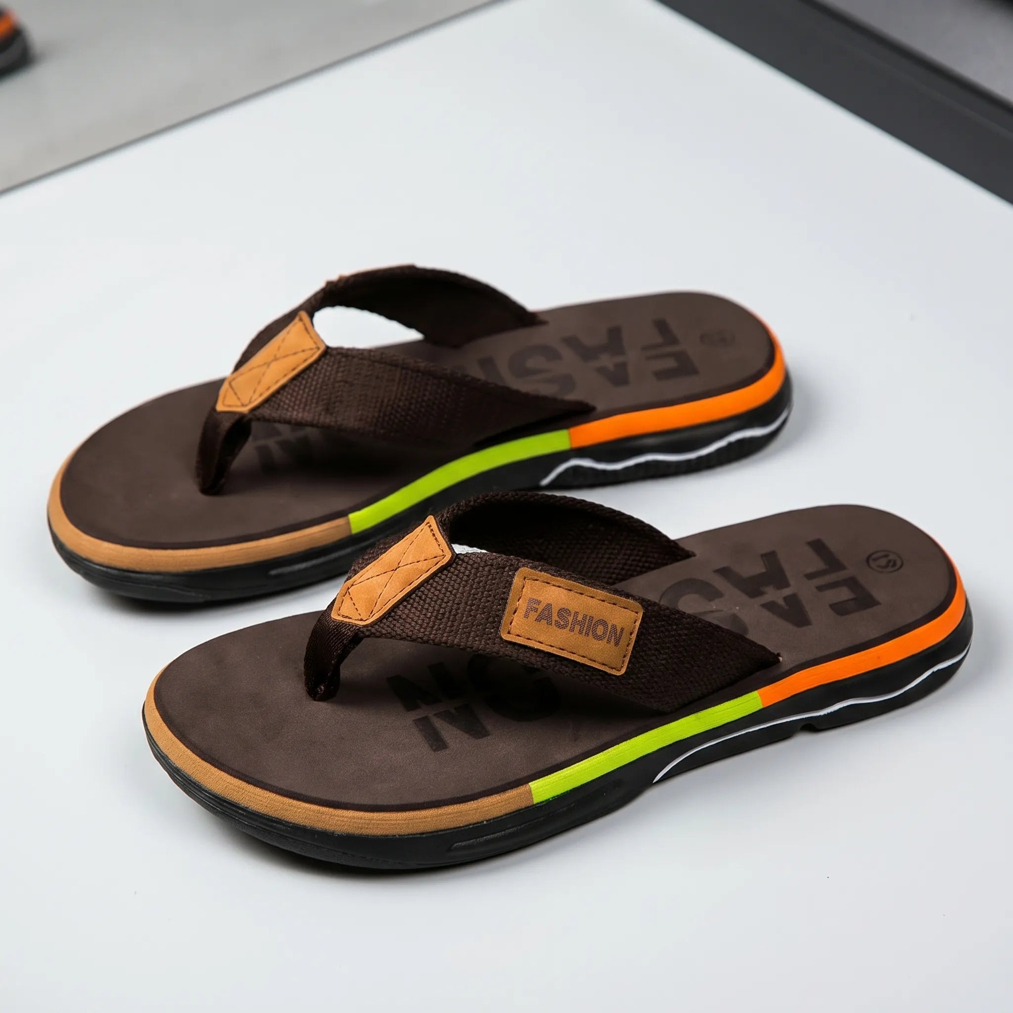 Casual Men's Flip-Flops -  Summer Beach Walks - Ormexis