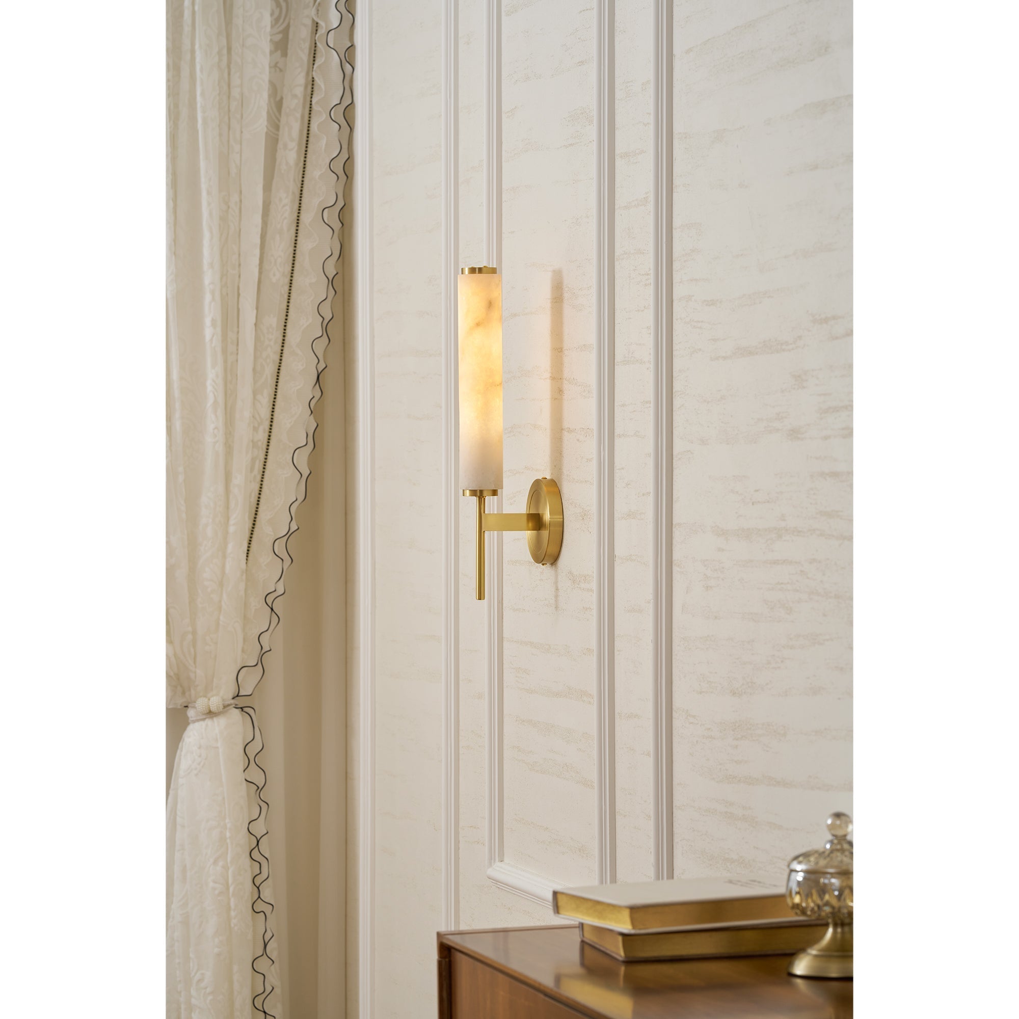 Celestine-Alabaster-Wandleuchte | Ormexis