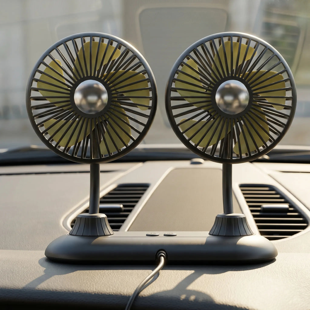 Ventilatore Auto a Doppia Testa - Circolazione Aria Veicolo - Ormexis