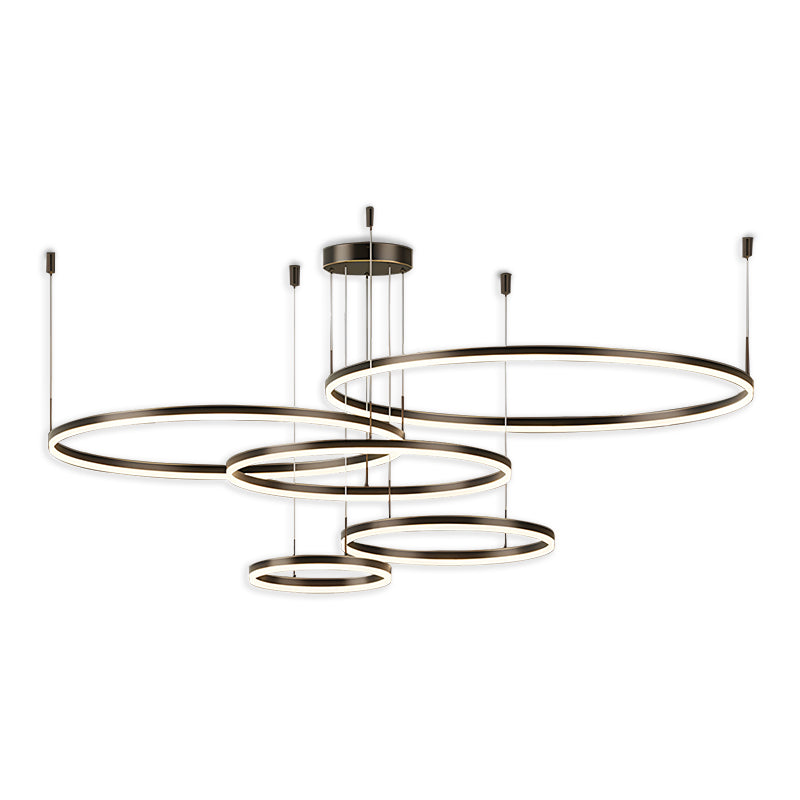 Sleek Ring Chandelier Wireless Ceiling Light With Built In LED