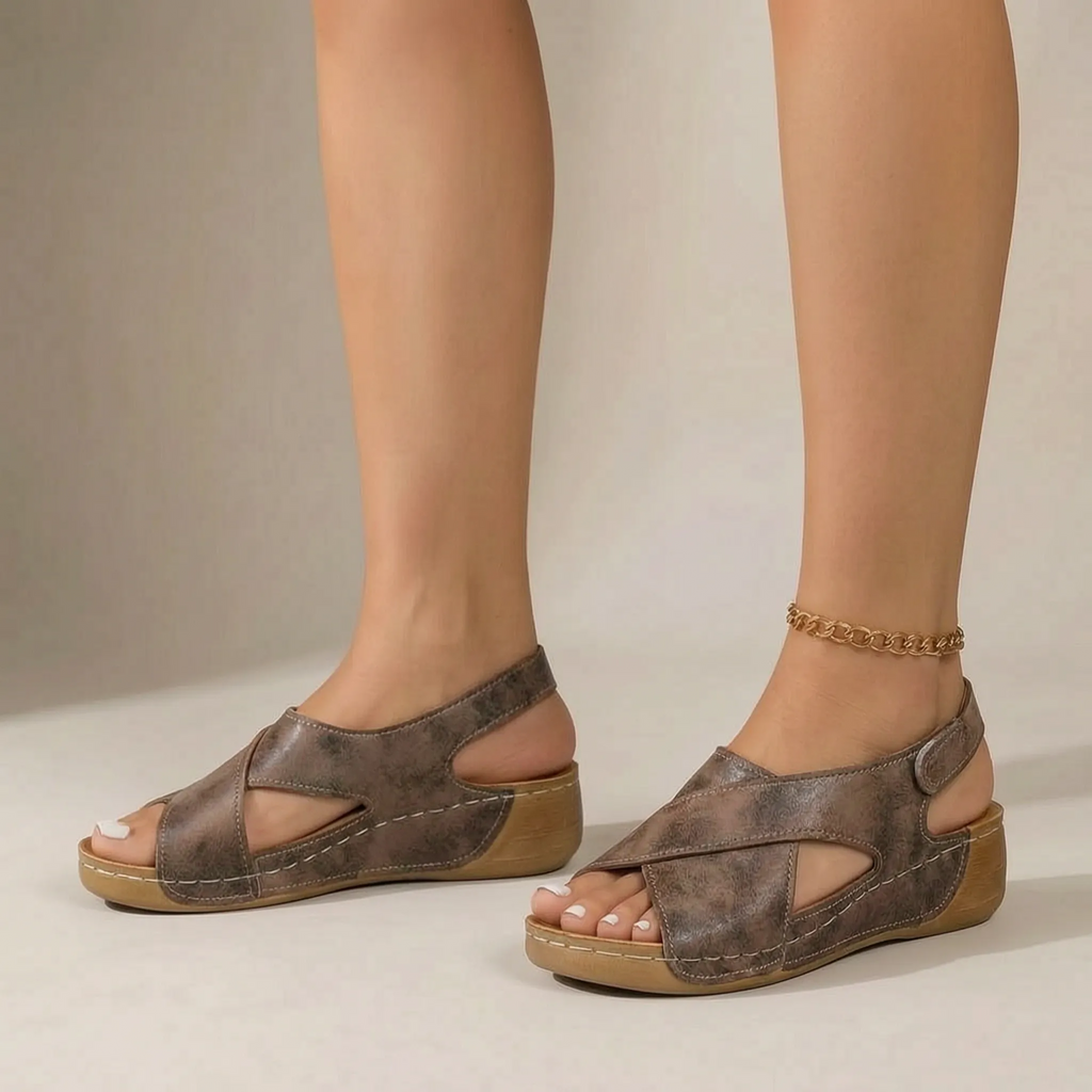 Slingback kilehælssandaler - Gåture på ferie - Ormexis