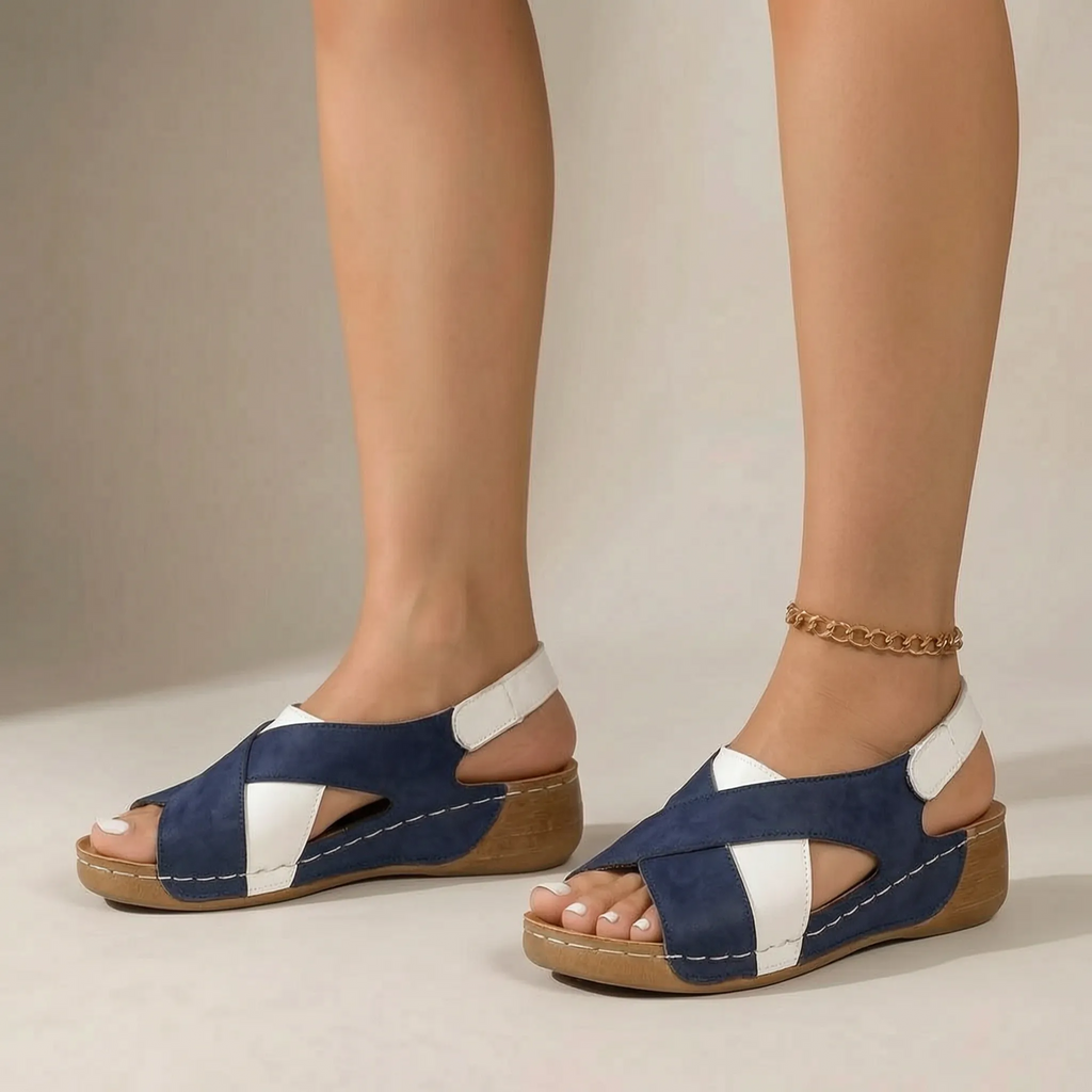 Slingback kilehælssandaler - Gåture på ferie - Ormexis