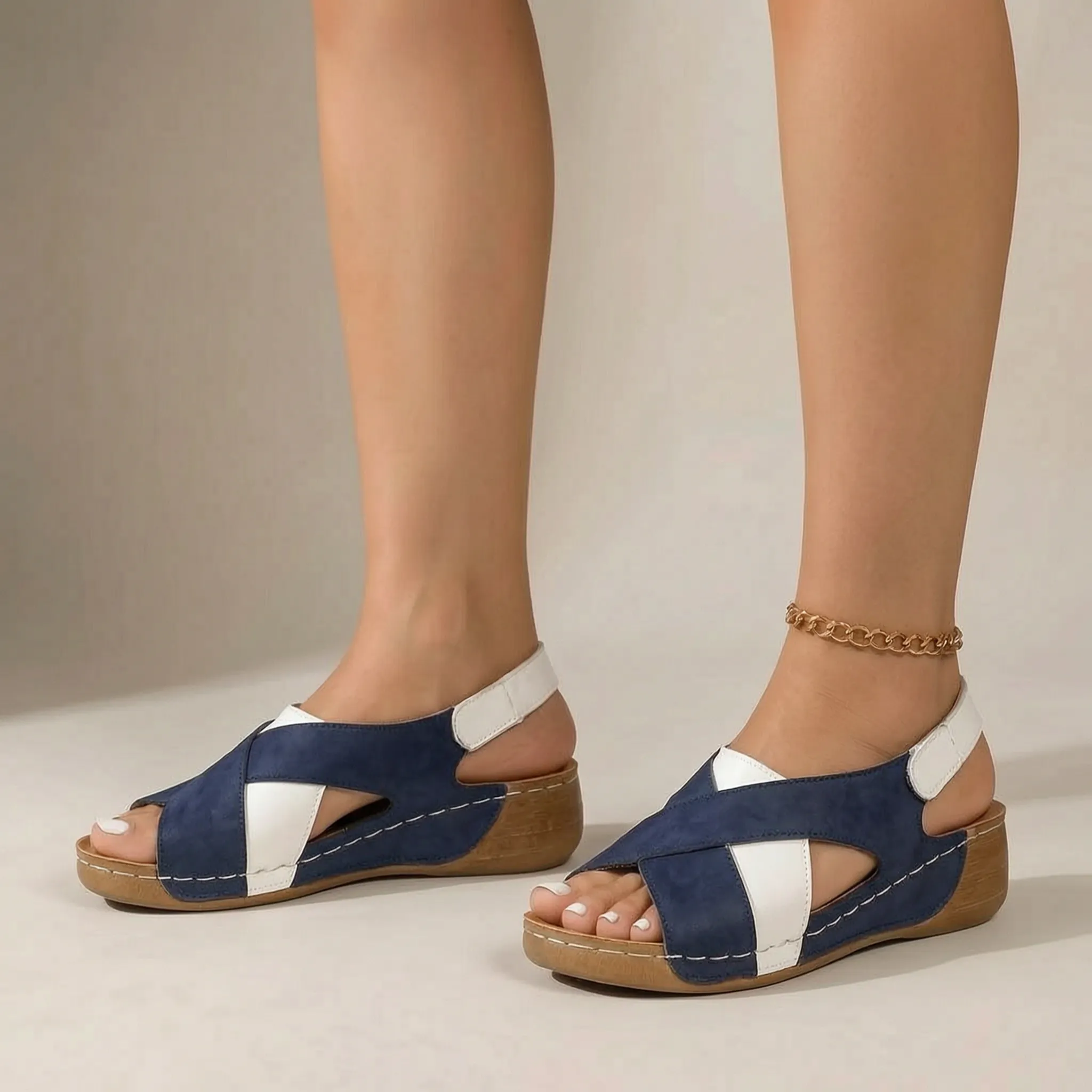 Slingback kilehælssandaler - Gåture på ferie - Ormexis