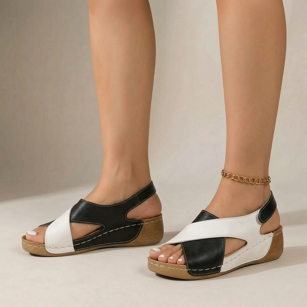 Slingback kilehælssandaler - Gåture på ferie - Ormexis
