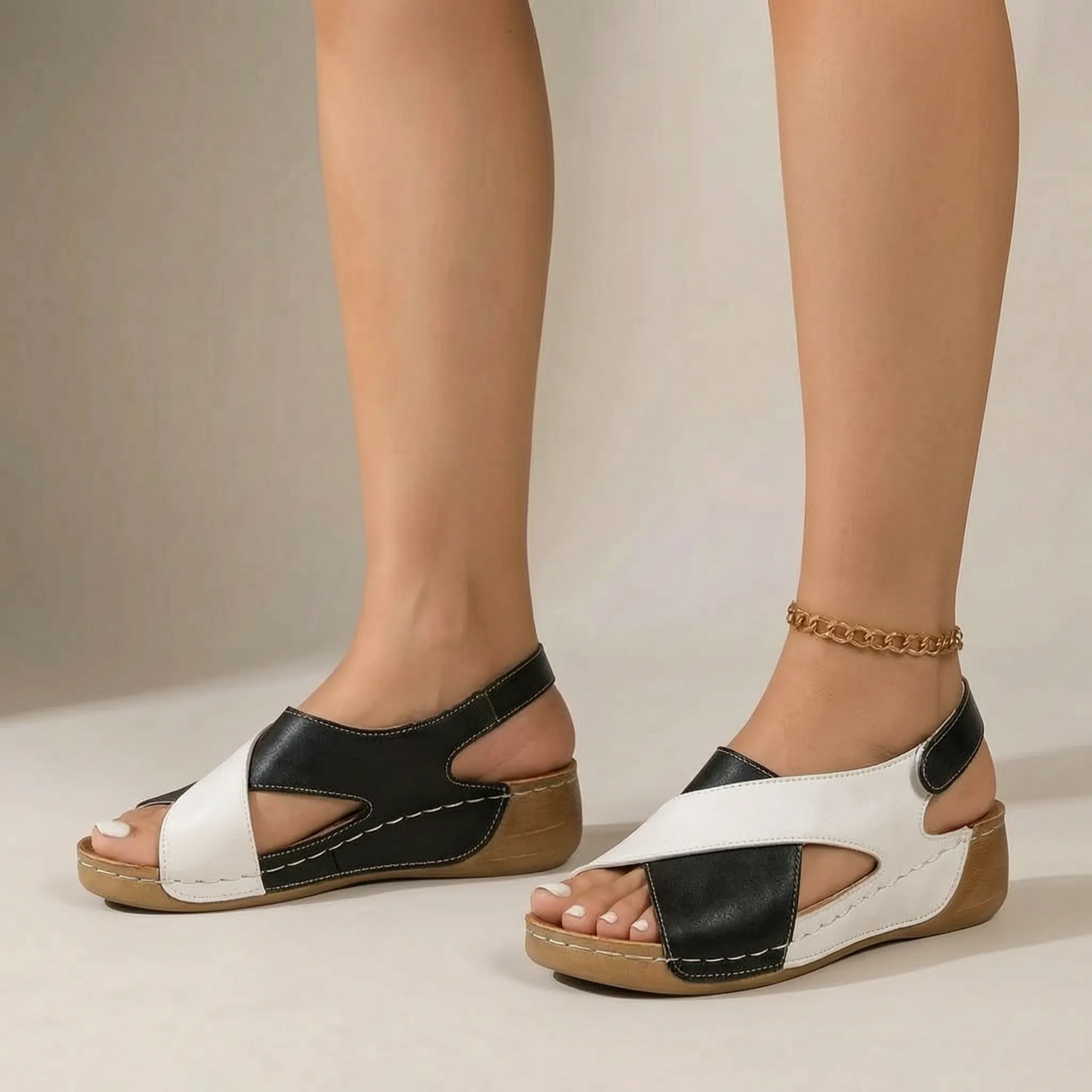 Slingback kilehælssandaler - Gåture på ferie - Ormexis
