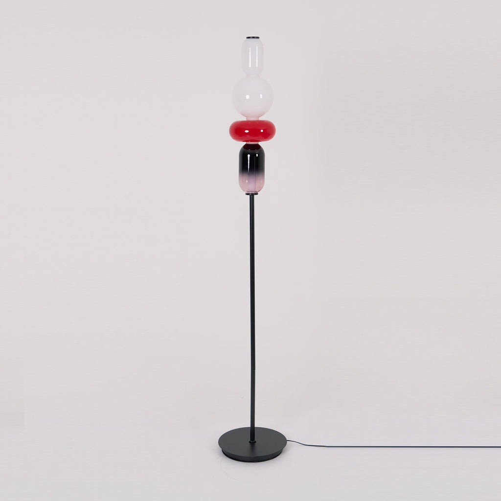 Moderne led-vloerlamp van gekleurd glas | Ormexis