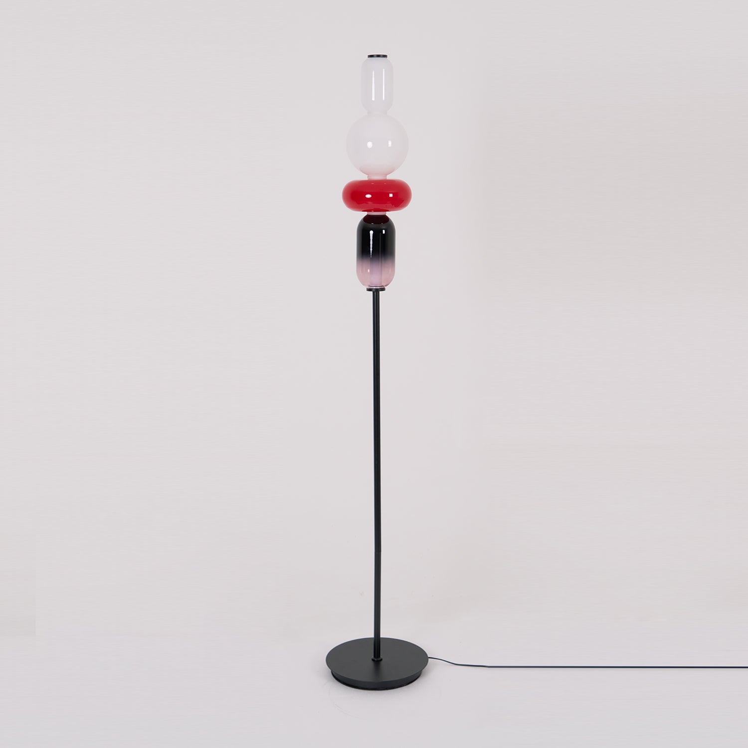 Moderne led-vloerlamp van gekleurd glas | Ormexis