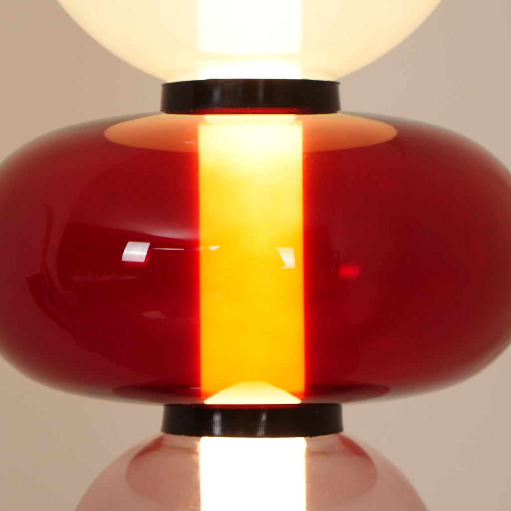 Moderne led-vloerlamp van gekleurd glas | Ormexis