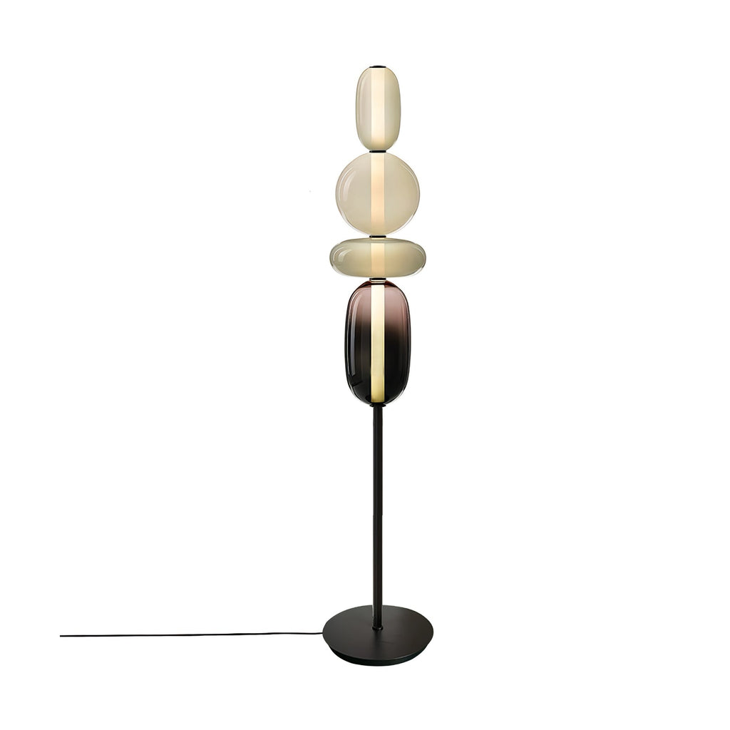 Moderne led-vloerlamp van gekleurd glas | Ormexis