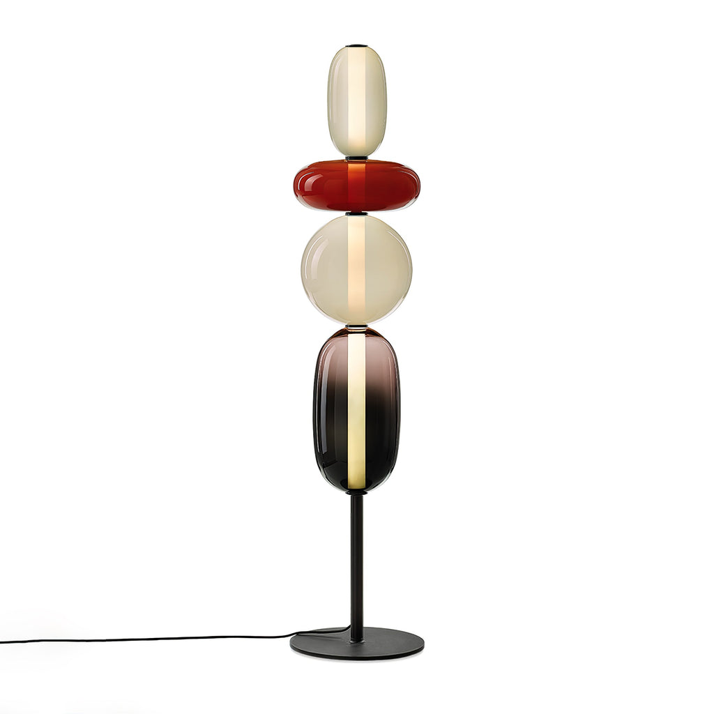 Moderne led-vloerlamp van gekleurd glas | Ormexis