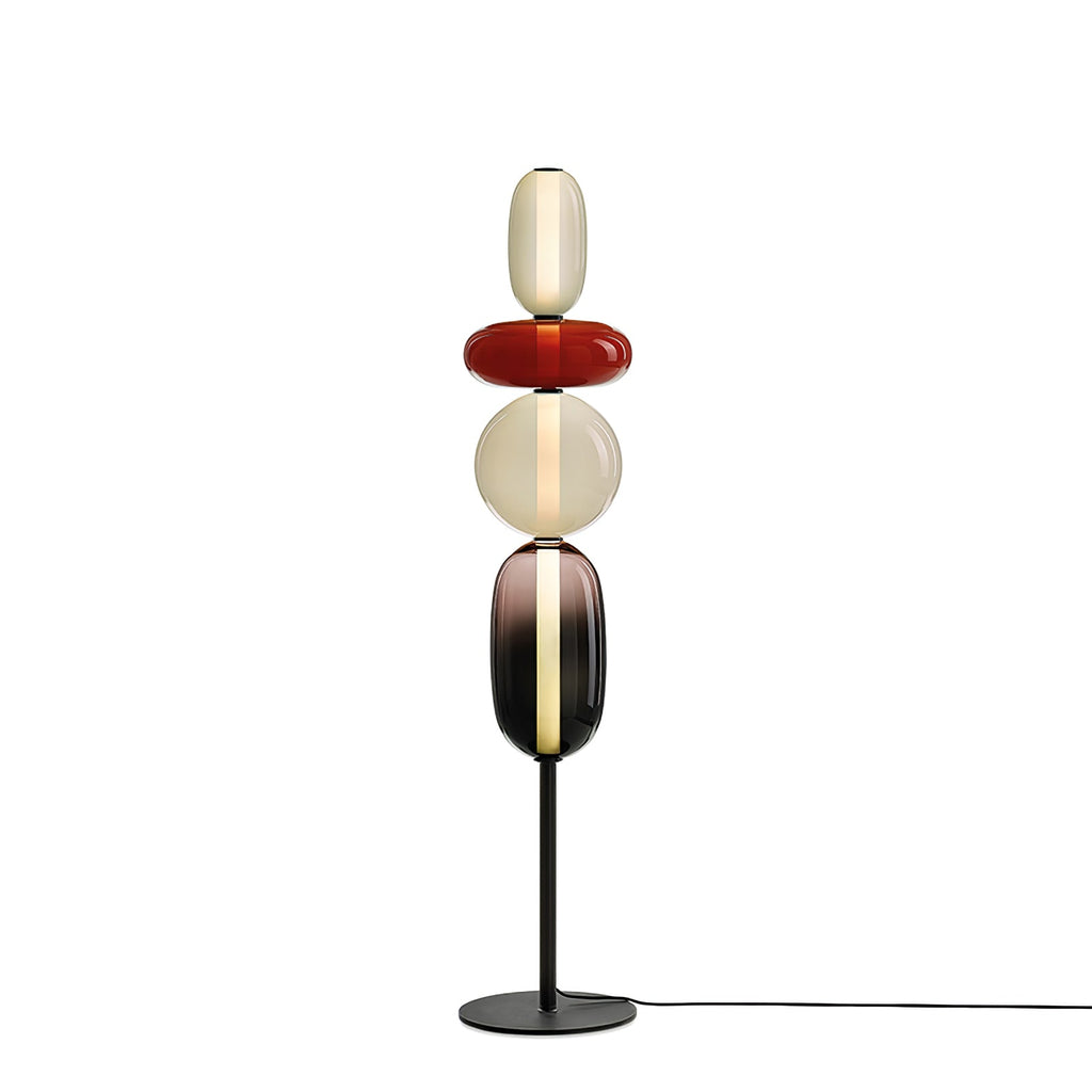 Moderne led-vloerlamp van gekleurd glas | Ormexis