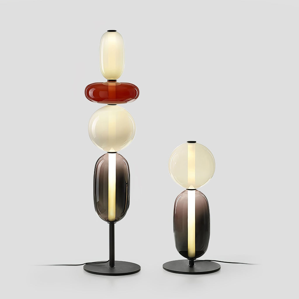 Moderne led-vloerlamp van gekleurd glas | Ormexis
