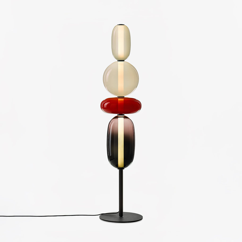 Moderne led-vloerlamp van gekleurd glas | Ormexis
