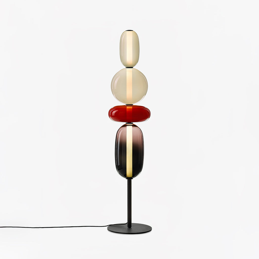Moderne led-vloerlamp van gekleurd glas | Ormexis