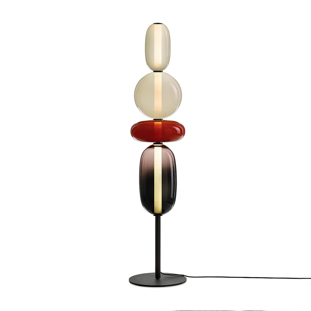Moderne led-vloerlamp van gekleurd glas | Ormexis