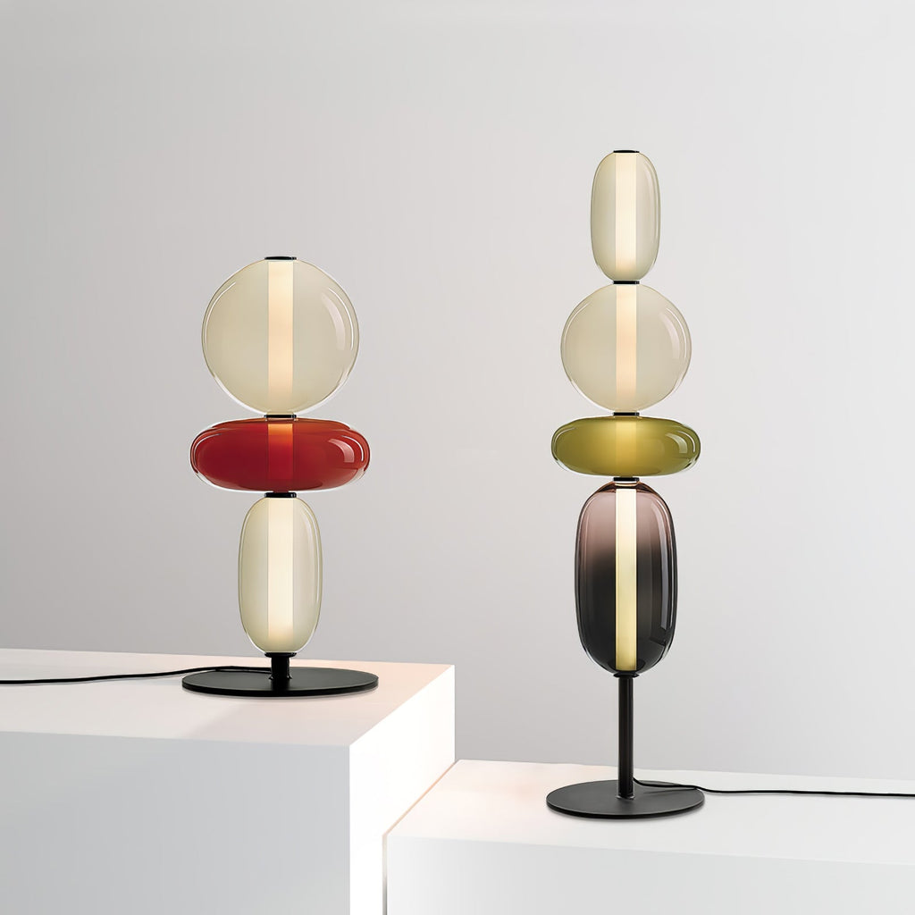 Moderne led-vloerlamp van gekleurd glas | Ormexis