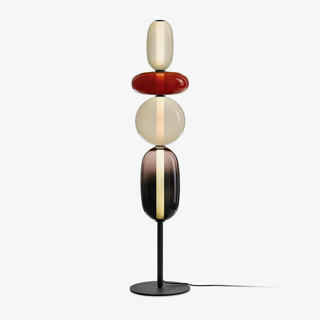 Moderne led-vloerlamp van gekleurd glas | Ormexis