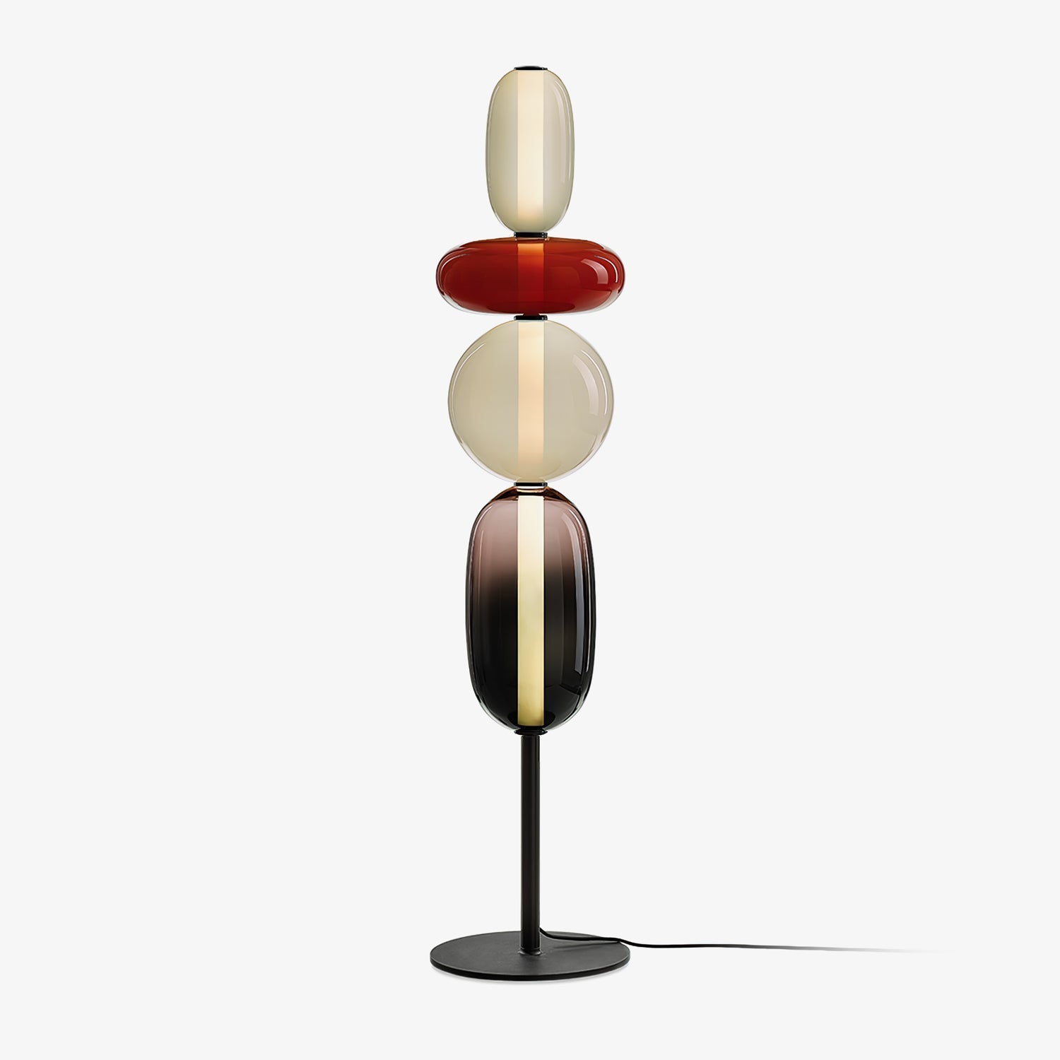 Moderne led-vloerlamp van gekleurd glas | Ormexis
