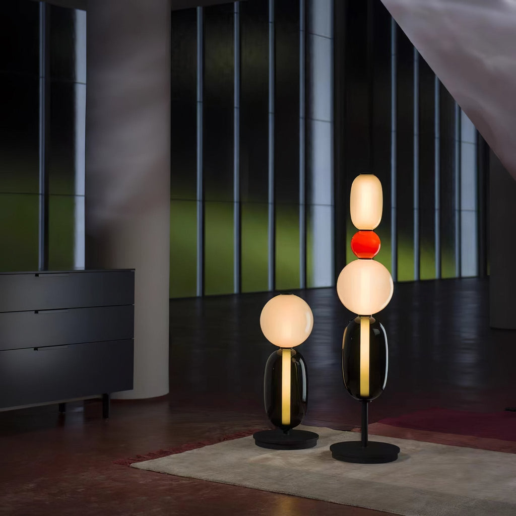 Moderne led-vloerlamp van gekleurd glas | Ormexis