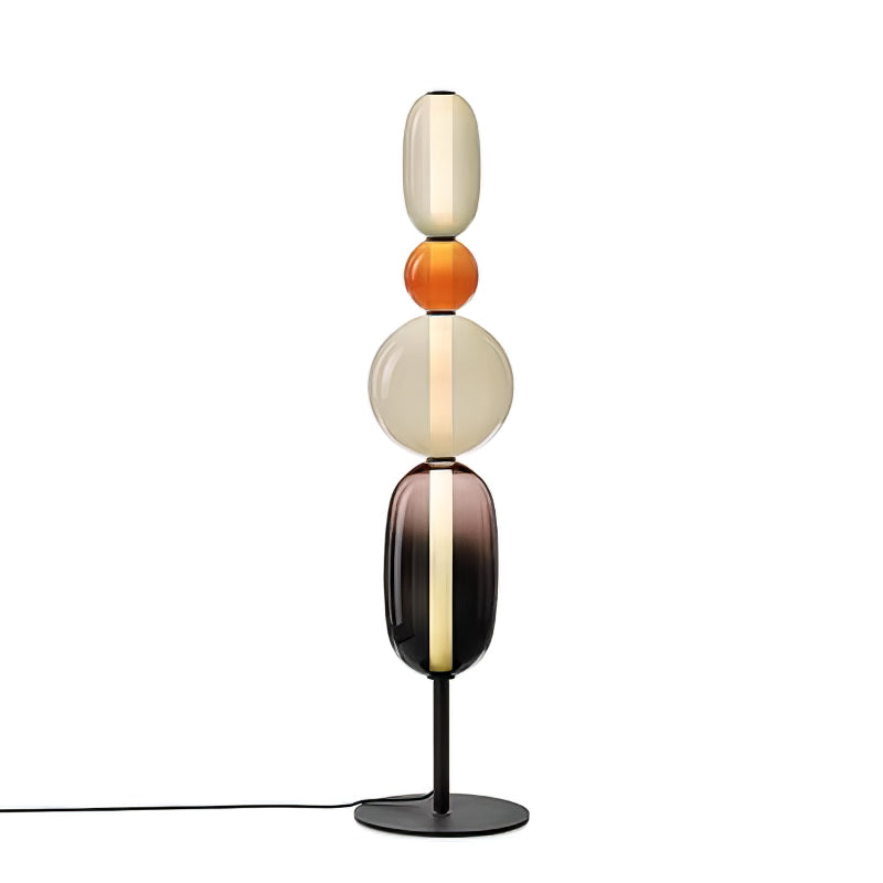 Moderne led-vloerlamp van gekleurd glas | Ormexis