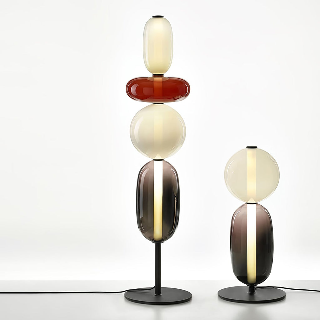 Moderne led-vloerlamp van gekleurd glas | Ormexis