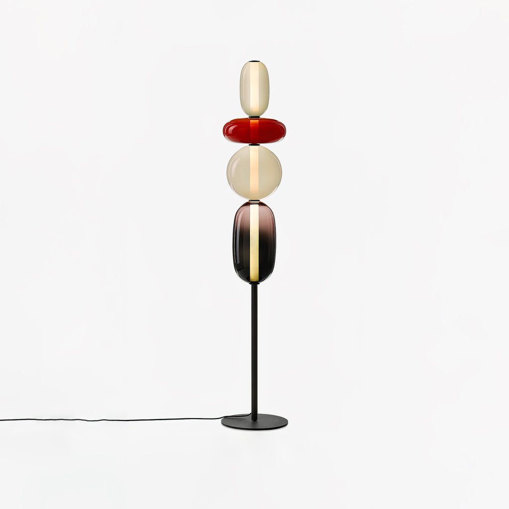 Moderne led-vloerlamp van gekleurd glas | Ormexis