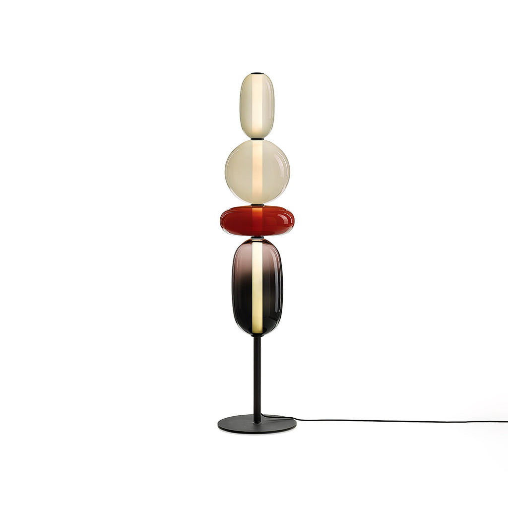 Moderne led-vloerlamp van gekleurd glas | Ormexis