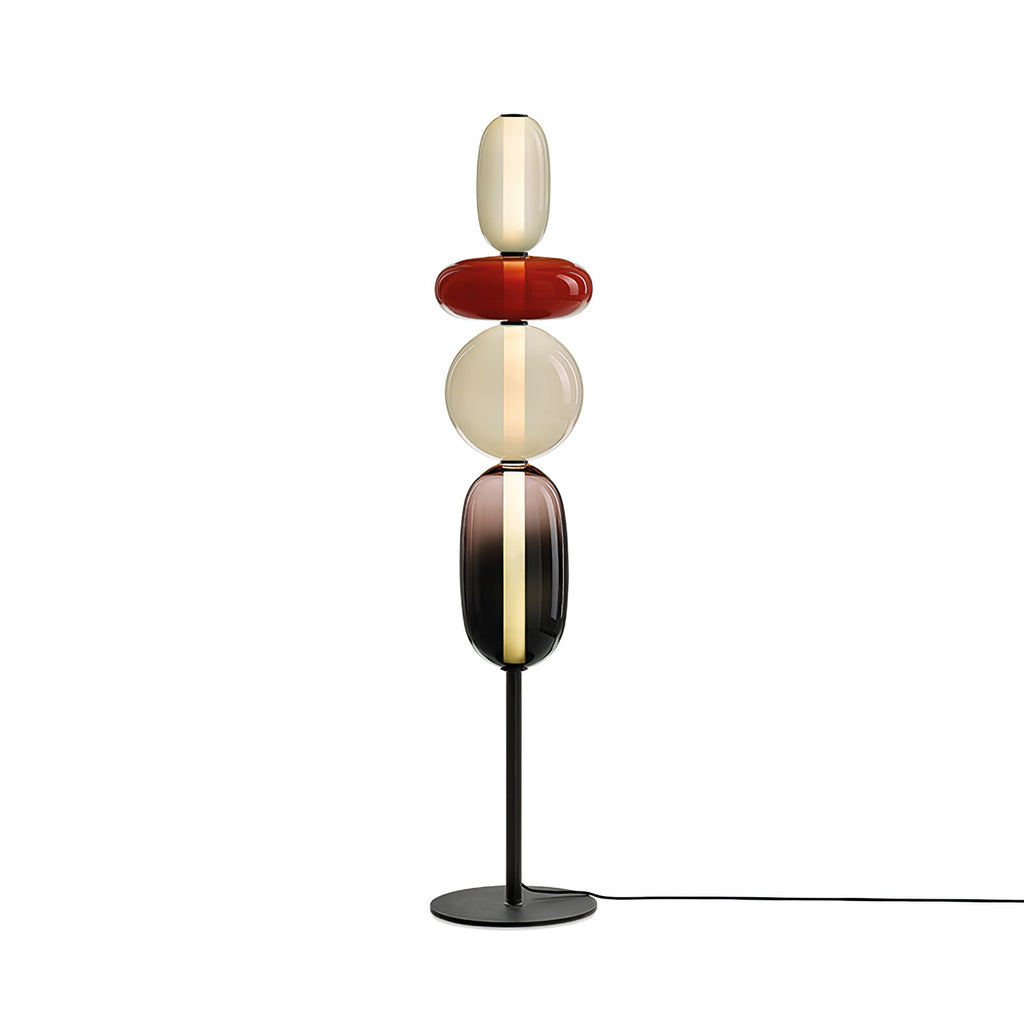 Moderne led-vloerlamp van gekleurd glas | Ormexis