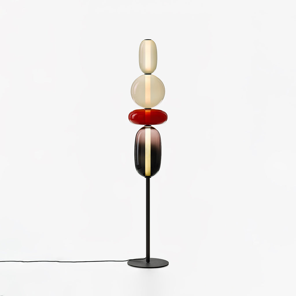 Moderne led-vloerlamp van gekleurd glas | Ormexis