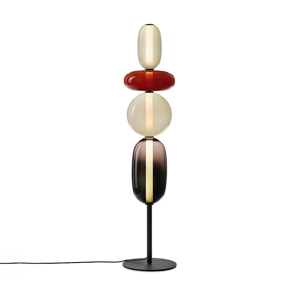 Moderne led-vloerlamp van gekleurd glas | Ormexis