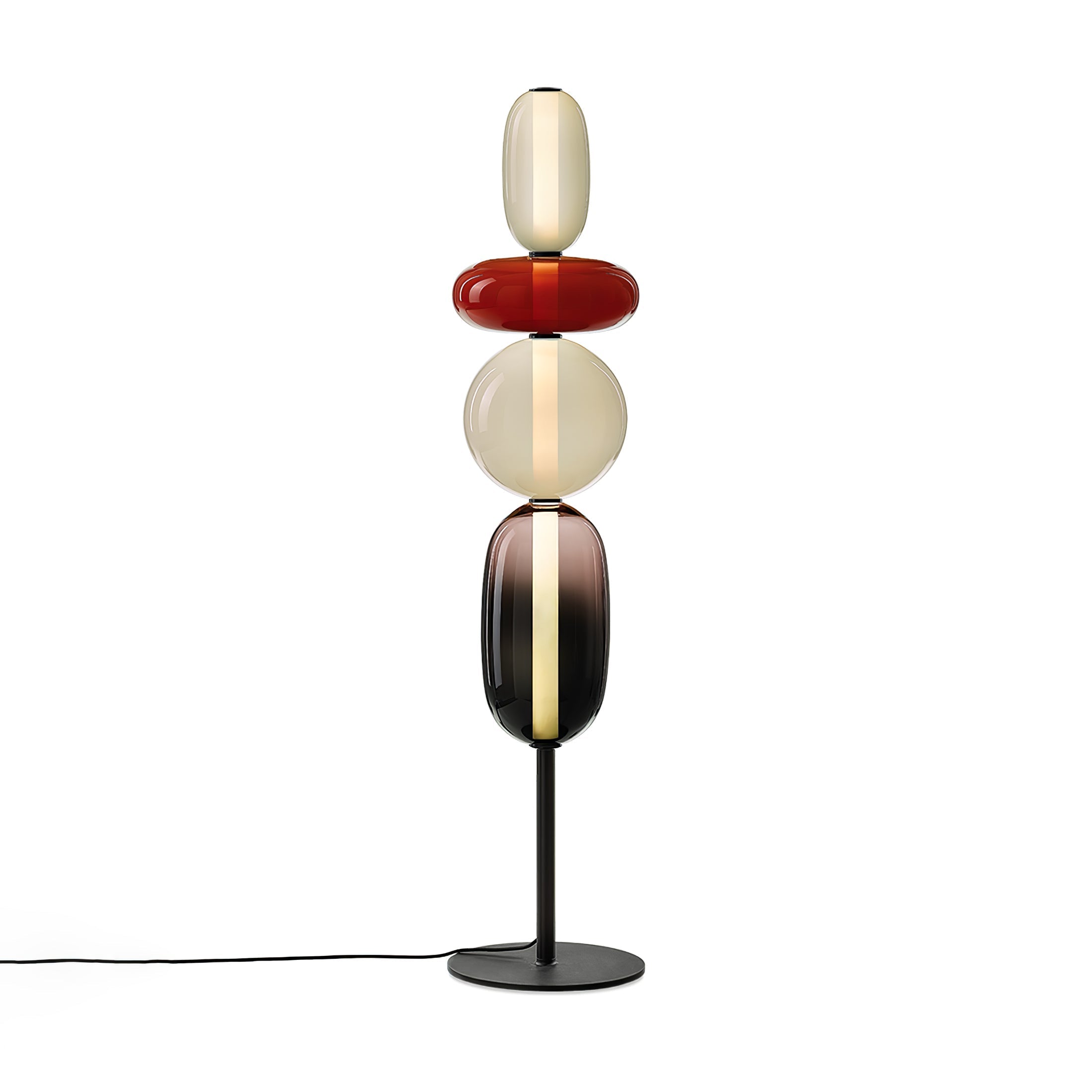 Moderne led-vloerlamp van gekleurd glas | Ormexis