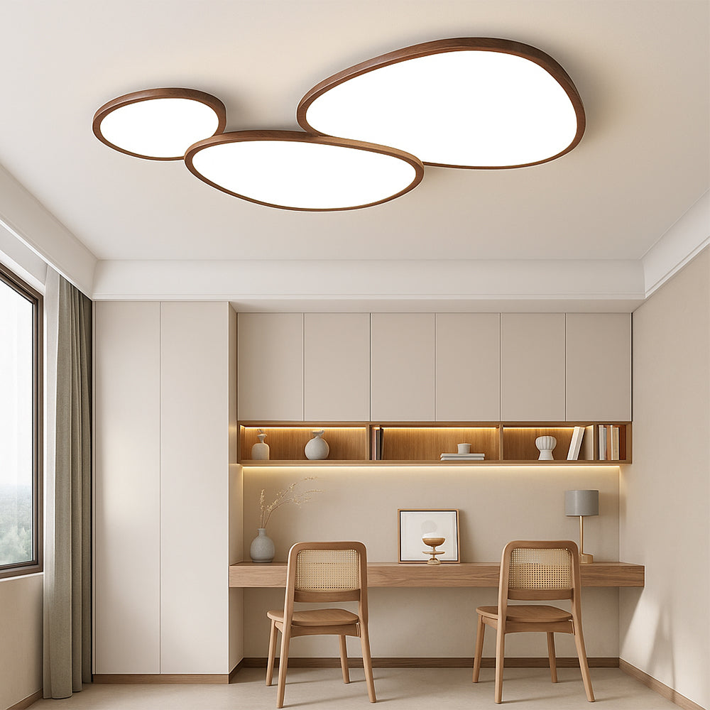 Scandinavian Wood Flush Ceiling Light | Ormexis