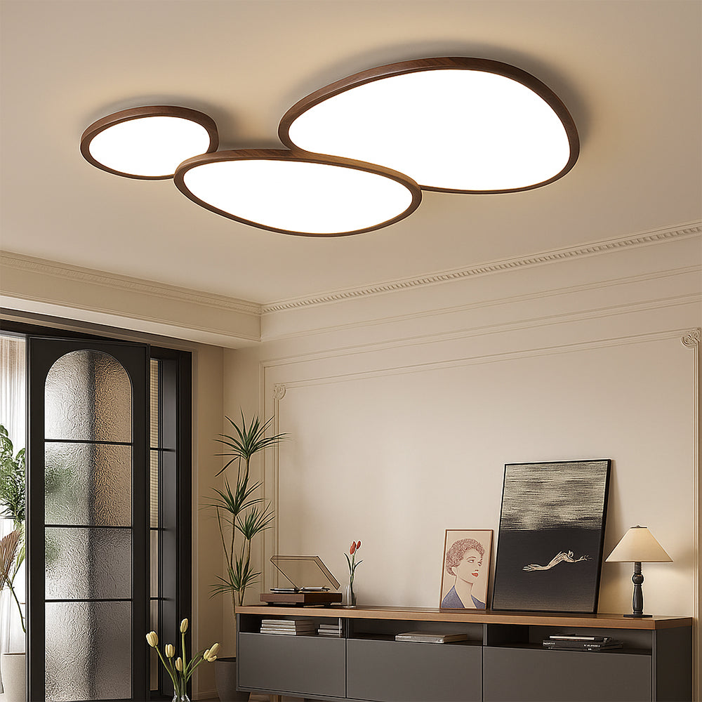 Scandinavian Wood Flush Ceiling Light | Ormexis