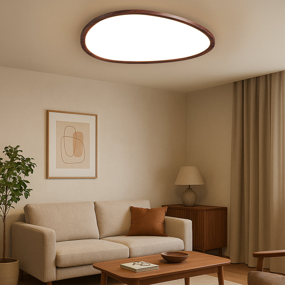 Scandinavian Wood Flush Ceiling Light | Ormexis